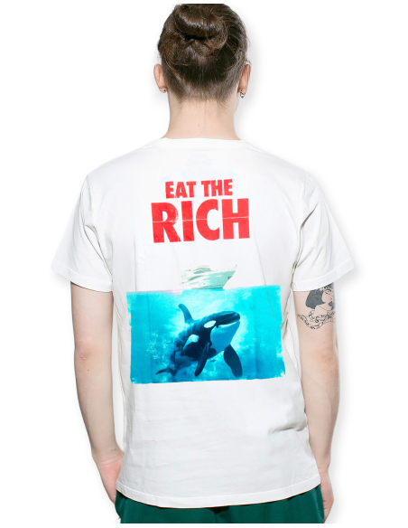 Eat the Rich - No Borders - T-Shirt - White