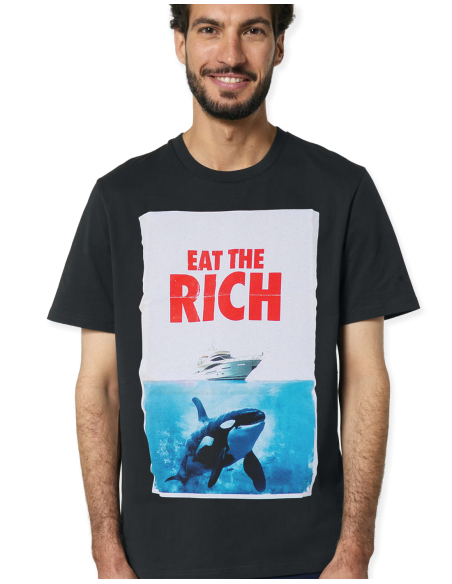 Eat the Rich - No Borders - T-Shirt - Black