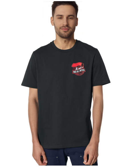 Soli-T-Shirt - Free All Antifa - Pocket - Schwarz - Front