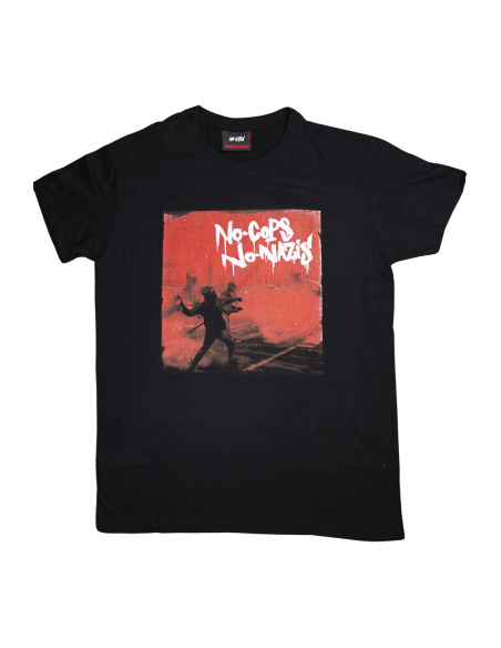 No Cops No Nazis - Mob Action - T-Shirt - Black/Red