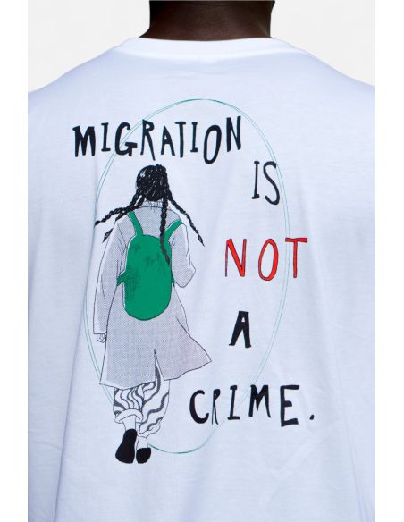 Migration is not a Crime 2.0 - SOLI T-Shirt - Weiß - Back Migration is not a Crime 2.0 - SOLI T-Shirt - Weiß - Back