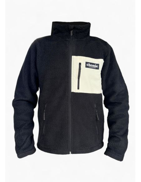 BSG Chemie Leipzig - Fleecejacke - Teddy - Schwarz - Front