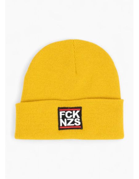 true-rebel-beanie-fck-nzs-heather-mustard-front