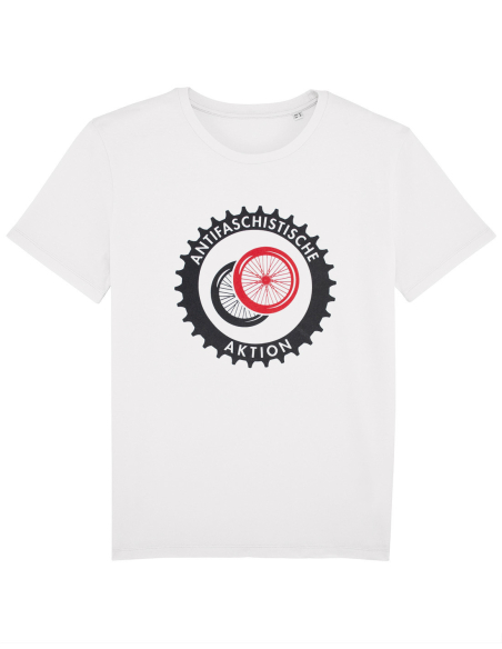 Fahrrad Antifa - No Borders - T-Shirt - Front Print - White Fahrrad Antifa - No Borders - T-Shirt - Front Print - White