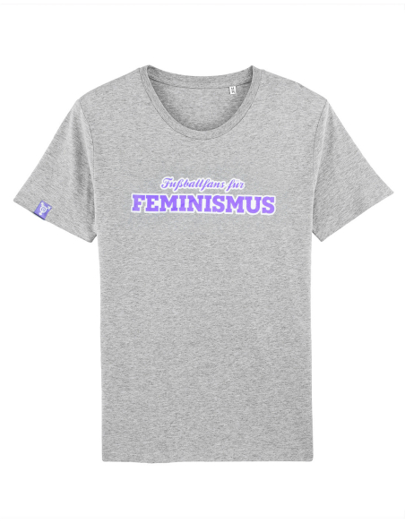 Fußballfans für Feminismus - No Borders - T-Shirt - Grey