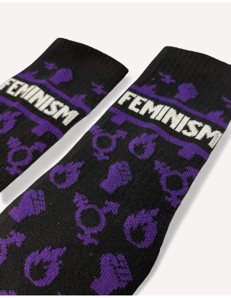 Feminism - No Borders - Socken - Schwarz Feminism - No Borders - Socken - Schwarz