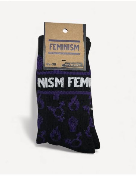 Feminism - Socken - Schwarz - No Borders