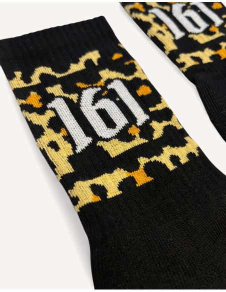 161 Leo - Socken - Schwarz - No Borders - Detail 1 161 Leo - Socken - Schwarz - No Borders - Detail 1