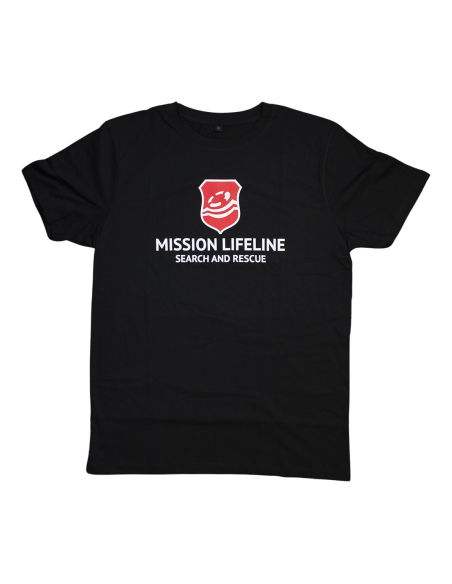 Mission Lifeline - SOLI T-Shirt - Front Print - Black Mission Lifeline - SOLI T-Shirt - Front Print - Black