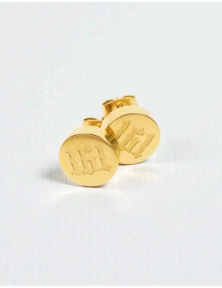 true-rebel-161-classic-stud-earrings-golden