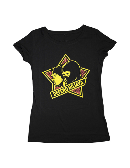 Defend Rojava - Mob Action - T-Shirt fitted - Black