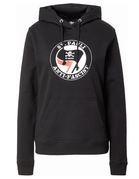 St. Pauli - Hoodie - Anti Fascist - Black