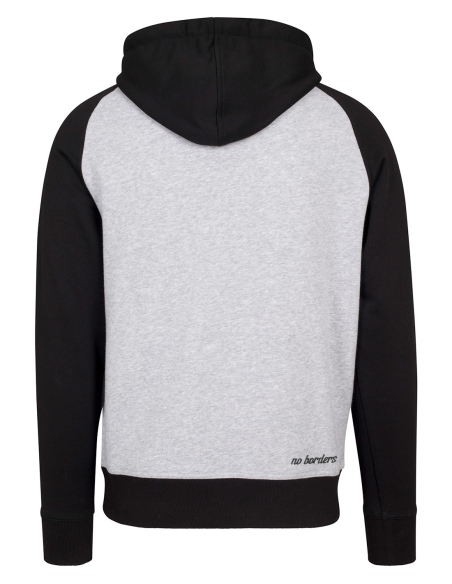 Kein Mensch ist illegal - Hoodie - No Borders - Grey/Black