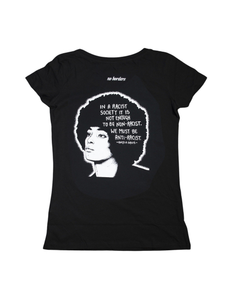 Angela Davis - No Borders - T-Shirt fitted - Black
