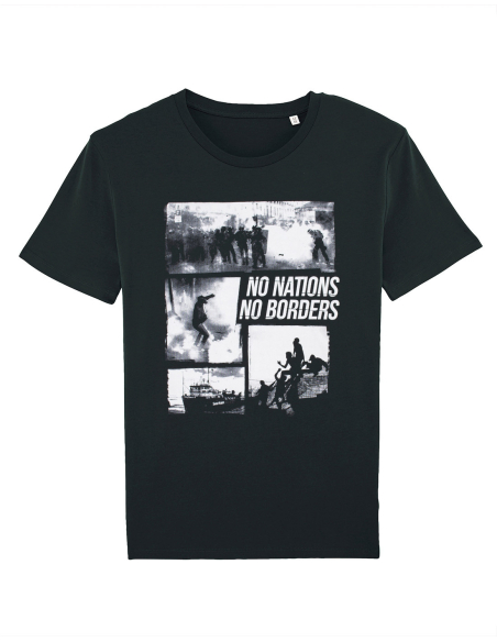 No Nations No Borders - Mob Action - T-Shirt - Black